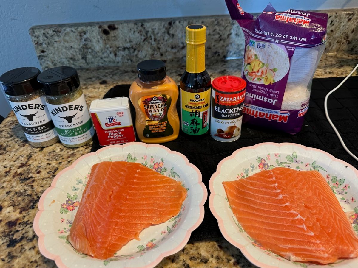 Ingredients set out for a cooking workshop