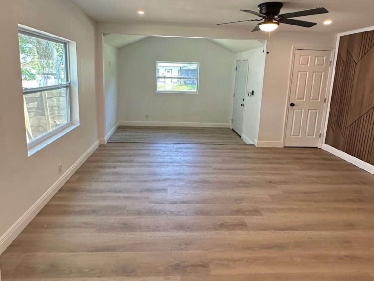 Bright, safe living room inside C.A.L.I. Place