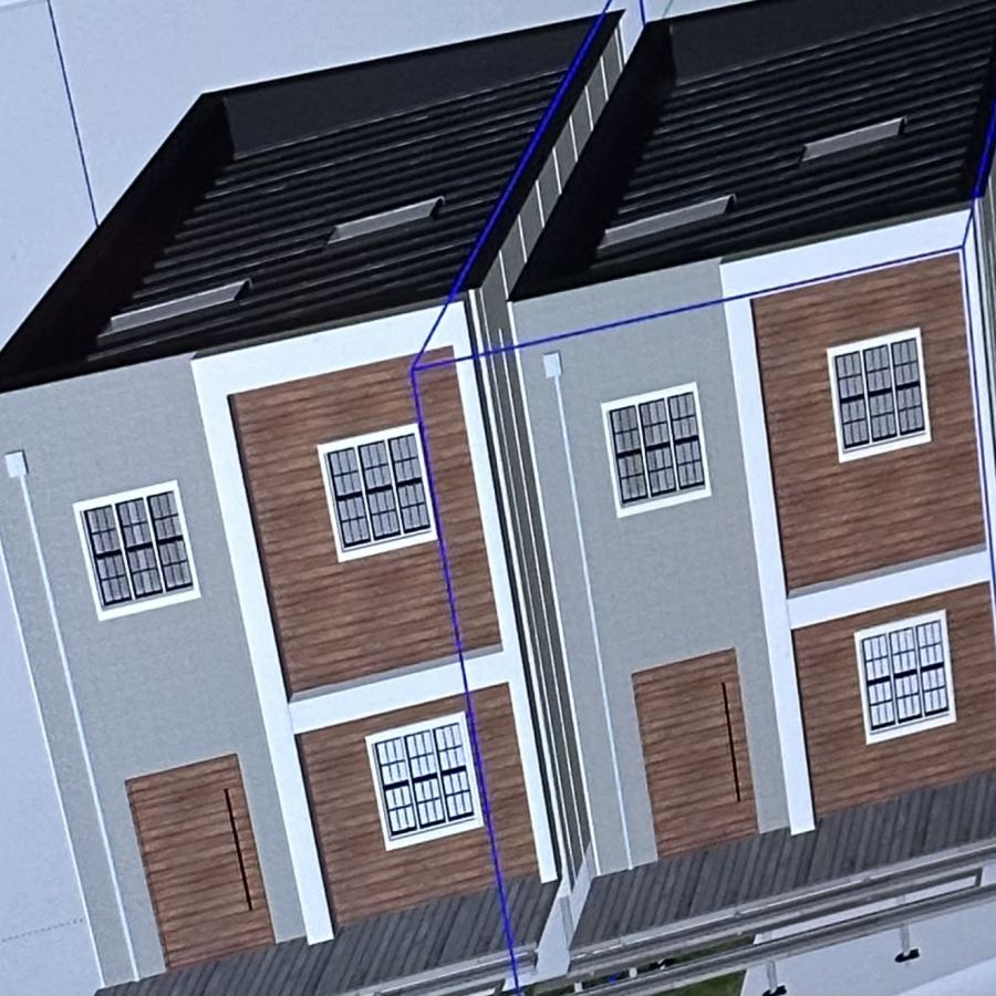 Design rendering of a planned modular home