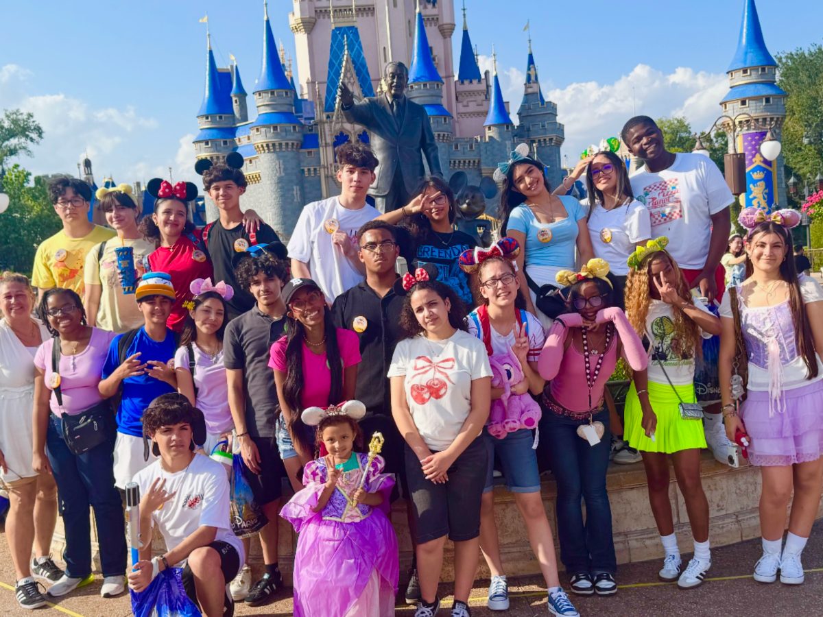 Students on a sponsored school trip