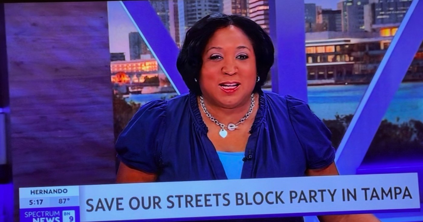 Spectrum Bay News 9 coverage of the Save Our Streets Block Party in Tampa