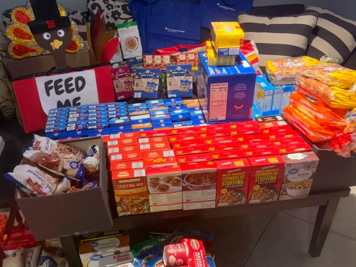 Donated stuffing, mashed potatoes and Thanksgiving sides