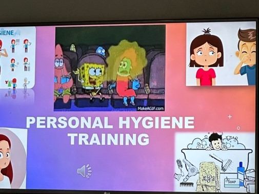 Personal hygiene training session slide